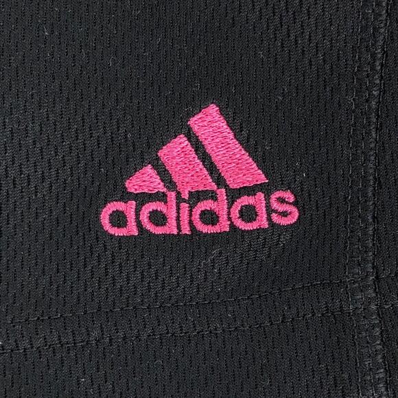 🔴 ADIDAS black shorts pink fuschia three stripe side - Picture 3 of 6